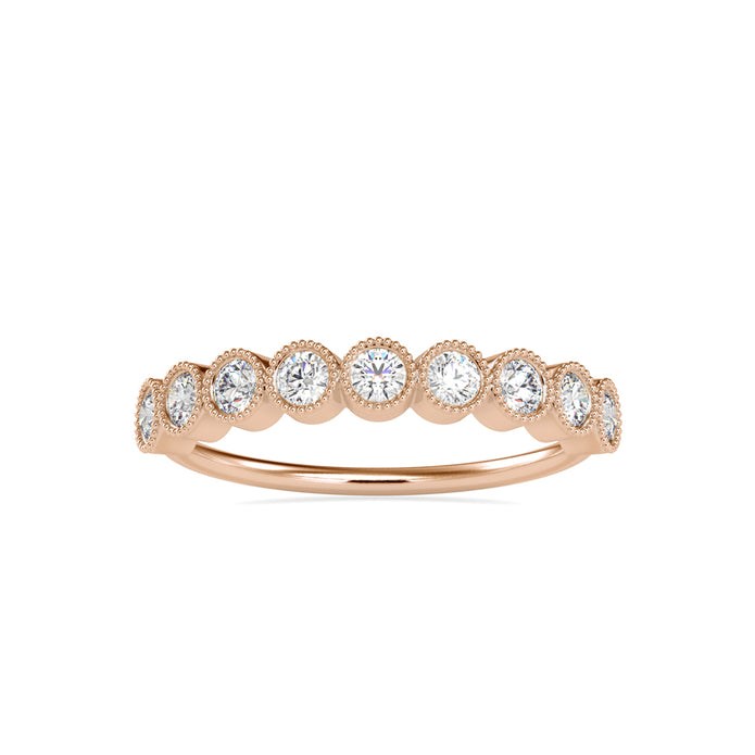 half eternity diamond ring in rose gold