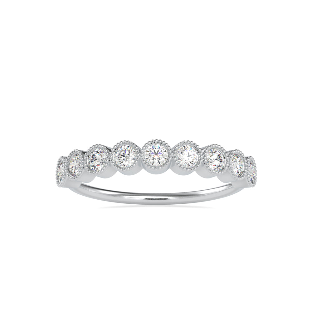 half eternity diamond ring in white gold