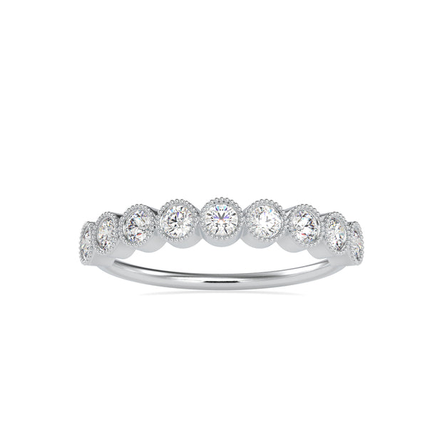 half eternity diamond ring in white gold