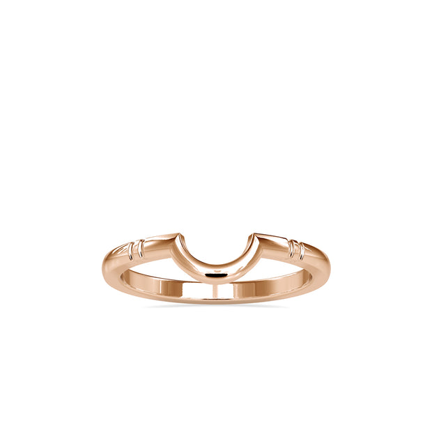 half moon shape rose gold band