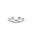 half moon shape white gold band