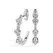 bubble drop diamond hoop earrings in white gold
