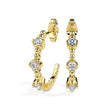 bubble drop diamond hoop earrings in yellow gold