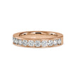 channel set half eternity lab-grown diamond ring in rose gold