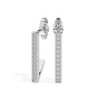 vertical bar diamond drop earrings in white gold