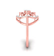 marquise cluster diamond ring in rose gold