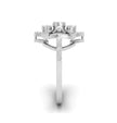 marquise floral lab-grown diamond ring white gold