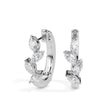 marquise cluster diamond hoop earrings in white gold