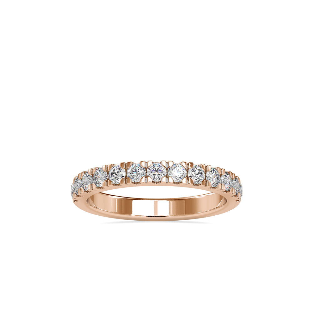 pave half eternity lab-grown diamond ring in rose gold
