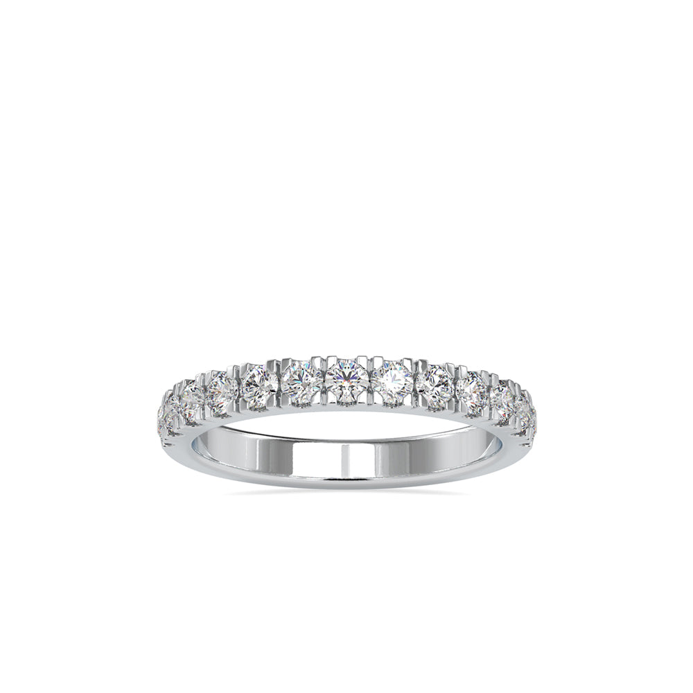 pave half eternity lab-grown diamond ring in white gold
