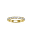 pave half eternity lab-grown diamond ring in yellow gold