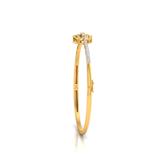 pear two stone diamond bracelet in yellow gold