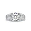 round cut tension lab-grown diamond ring in white gold