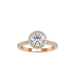 round halo lab-grown diamond ring in rose gold