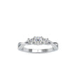 round three stone lab-grown diamond ring in rose gold