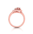 floral cluster geometric frame lab-grown diamond ring in rose gold