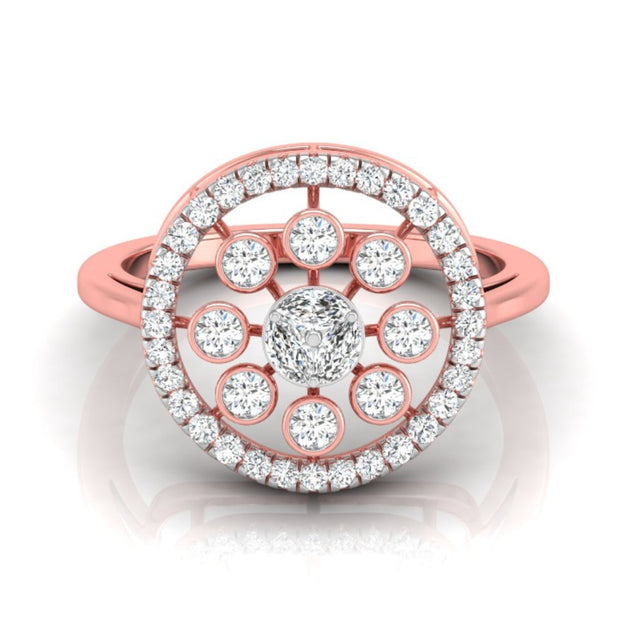 marquise cluster diamond ring in rose gold
