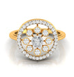 marquise cluster diamond ring in yellow gold