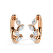 marquise cluster diamond hoop earrings in rose gold