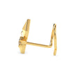 0.02Ct Three Pyramid Round Lab-Grown Diamond Gold Wire Coil Back Stud Nosepins