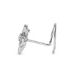 0.06Ct Flower Shape Round Lab-Grown Diamond Gold Wire Coil Back Stud Nosepins