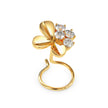 0.06Ct Flower Shape Round Lab-Grown Diamond Gold Wire Coil Back Stud Nosepins