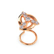 0.05Ct Floral Cluster Lab-Grown Diamond Gold Wire Coil Back Stud Nosepins