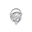 0.05Ct Floral Cluster Lab-Grown Diamond Gold Wire Coil Back Stud Nosepins