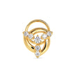 0.05Ct Floral Cluster Lab-Grown Diamond Gold Wire Coil Back Stud Nosepins