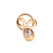 0.06Ct Pear Prong Lab-Grown Diamond Gold Wire Coil Back Stud Nosepins