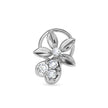 0.05Ct Leaf Style Flower Lab-Grown Diamond Gold Wire Coil Back Stud Nosepins