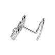 0.05Ct Leaf Style Flower Lab-Grown Diamond Gold Wire Coil Back Stud Nosepins