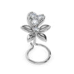 0.05Ct Leaf Style Flower Lab-Grown Diamond Gold Wire Coil Back Stud Nosepins