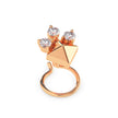 0.06Ct Pyramid Style Round Lab-Grown Diamond Gold Wire Back Stud Nosepins
