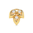 0.05Ct Leaf Drop Style Lab-Grown Diamond Gold Wire Back Stud Nosepins