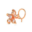 0.05Ct Floral Swirl Style Lab-Grown Diamond Gold Wire Back Stud Nosepins