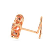 0.05Ct Floral Swirl Style Lab-Grown Diamond Gold Wire Back Stud Nosepins