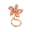 0.05Ct Floral Swirl Style Lab-Grown Diamond Gold Wire Back Stud Nosepins