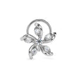 0.05Ct Floral Swirl Style Lab-Grown Diamond Gold Wire Back Stud Nosepins