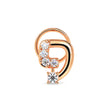 0.05Ct Round Triangle Shape Prong Lab-Grown Diamond Gold Wire Back Stud Nosepins