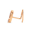0.05Ct Round Triangle Shape Prong Lab-Grown Diamond Gold Wire Back Stud Nosepins