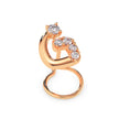0.05Ct Round Triangle Shape Prong Lab-Grown Diamond Gold Wire Back Stud Nosepins