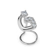 0.05Ct Round Triangle Shape Prong Lab-Grown Diamond Gold Wire Back Stud Nosepins