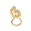 0.05Ct Round Triangle Shape Prong Lab-Grown Diamond Gold Wire Back Stud Nosepins