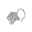 0.12Ct Triangle Halo Floral Cluster Lab-Grown Diamond Gold Wire Back Stud Nosepins