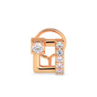 0.06Ct Square Shape Round Lab-Grown Diamond Gold Wire Back Stud Nosepins