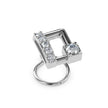 0.06Ct Square Shape Round Lab-Grown Diamond Gold Wire Back Stud Nosepins