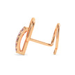0.03Ct Vertical Bar Prong Set Lab-Grown Diamond Gold Wire Back Stud Nosepins