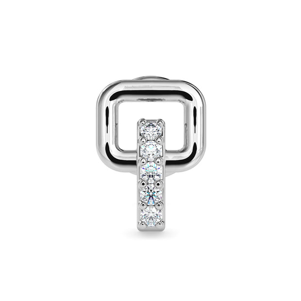 0.03Ct Vertical Bar Prong Set Lab-Grown Diamond Gold Wire Back Stud Nosepins