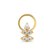 0.06Ct Round Triangle Shape Prong Lab-Grown Diamond Gold Wire Back Stud Nosepins